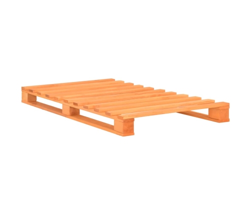 vidaXL Estructura de cama de palés madera maciza pino marrón 100x200cm