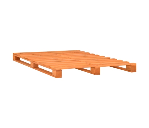 Estructura de cama de palés madera maciza pino marrón 120x200cm