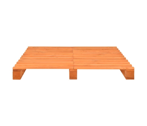 vidaXL Estructura de cama de palés madera maciza pino marrón 160x200cm