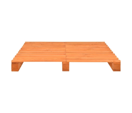 Estructura de cama de palés madera maciza pino marrón 200x200cm