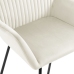 Sillas de comedor 6 unidades de terciopelo crema