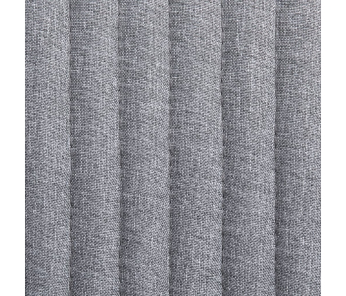 Sillas de comedor 4 unidades tela gris claro