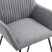 Sillas de comedor 6 unidades de tela gris claro