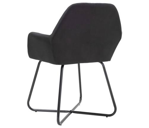 Sillas de comedor giratorias 6 unidades tela negras