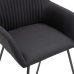 Sillas de comedor giratorias 6 unidades tela negras