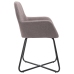 Sillas de comedor 4 unidades tela taupe