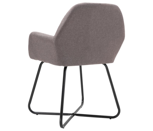 Sillas de comedor 4 unidades tela taupe