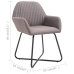 Sillas de comedor 4 unidades tela taupe