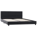 Estructura de cama sin colchón cuero sintético negro 120x200 cm