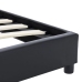 Estructura de cama sin colchón cuero sintético negro 120x200 cm