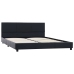 Estructura de cama cuero sintético negro 160x200 cm