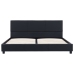 Estructura de cama cuero sintético negro 160x200 cm