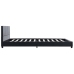 Estructura de cama cuero sintético negro 160x200 cm