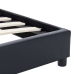 Estructura de cama cuero sintético negro 160x200 cm