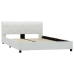 Estructura de cama sin colchón cuero sintético blanco 140x200cm