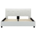 Estructura de cama sin colchón cuero sintético blanco 140x200cm