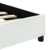 Estructura de cama sin colchón cuero sintético blanco 140x200cm