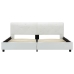 Estructura de cama de cuero sintético blanco 160x200 cm