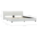 Estructura de cama de cuero sintético blanco 160x200 cm