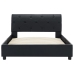 Estructura de cama de cuero sintético negro 100x200 cm