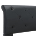 Estructura de cama de cuero sintético negro 100x200 cm