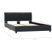 Estructura de cama sin colchón cuero sintético negro 140x200cm