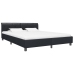 Estructura de cama de cuero sintético negro 160x200 cm