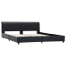 Estructura de cama de cuero sintético negro 160x200 cm