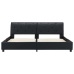 Estructura de cama de cuero sintético negro 160x200 cm
