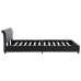 Estructura de cama de cuero sintético negro 160x200 cm
