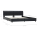 Estructura de cama de cuero sintético negro 160x200 cm
