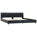 Estructura de cama de cuero sintético negro 180x200 cm