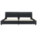 Estructura de cama de cuero sintético negro 180x200 cm