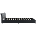 Estructura de cama de cuero sintético negro 180x200 cm