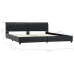 Estructura de cama de cuero sintético negro 180x200 cm