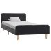 Estructura de cama de arpillera gris oscuro 90x200 cm