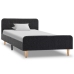 Estructura de cama de arpillera gris oscuro 90x200 cm