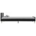 Estructura de cama de arpillera gris oscuro 90x200 cm