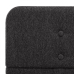 Estructura de cama de arpillera gris oscuro 90x200 cm