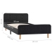 Estructura de cama de arpillera gris oscuro 90x200 cm