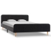 Estructura de cama de arpillera gris oscuro 90x200 cm