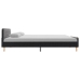 Estructura de cama de arpillera gris oscuro 90x200 cm