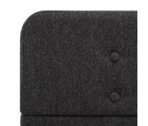 Estructura de cama de arpillera gris oscuro 90x200 cm