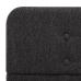 Estructura de cama de arpillera gris oscuro 90x200 cm
