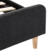 Estructura de cama de arpillera gris oscuro 90x200 cm