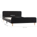 Estructura de cama de arpillera gris oscuro 90x200 cm