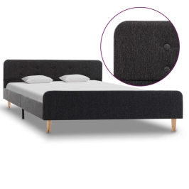Estructura de cama de arpillera gris oscuro 140x200 cm