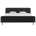 Estructura de cama de arpillera gris oscuro 140x200 cm