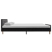 Estructura de cama de arpillera gris oscuro 140x200 cm