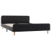 Estructura de cama de arpillera gris oscuro 140x200 cm